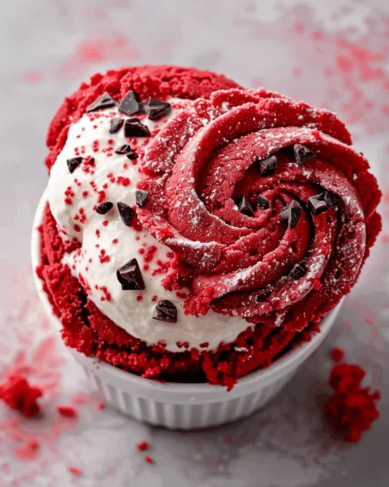 Edible Red Velvet Cookie Dough