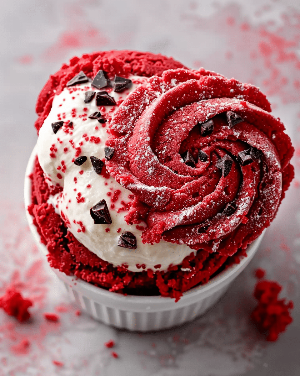 Edible Red Velvet Cookie Dough