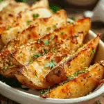 Crispy Baked Garlic Parmesan Potato Wedges