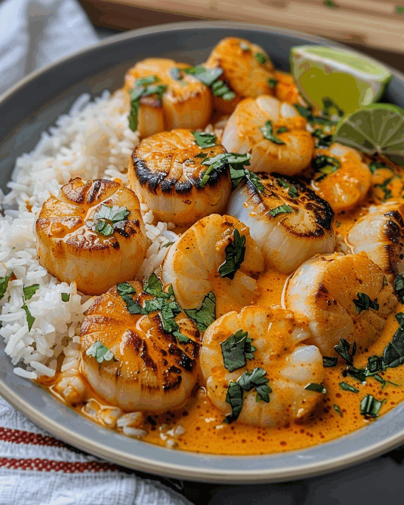 Spicy Coconut Curry Scallops