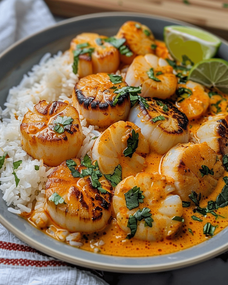 Spicy Coconut Curry Scallops