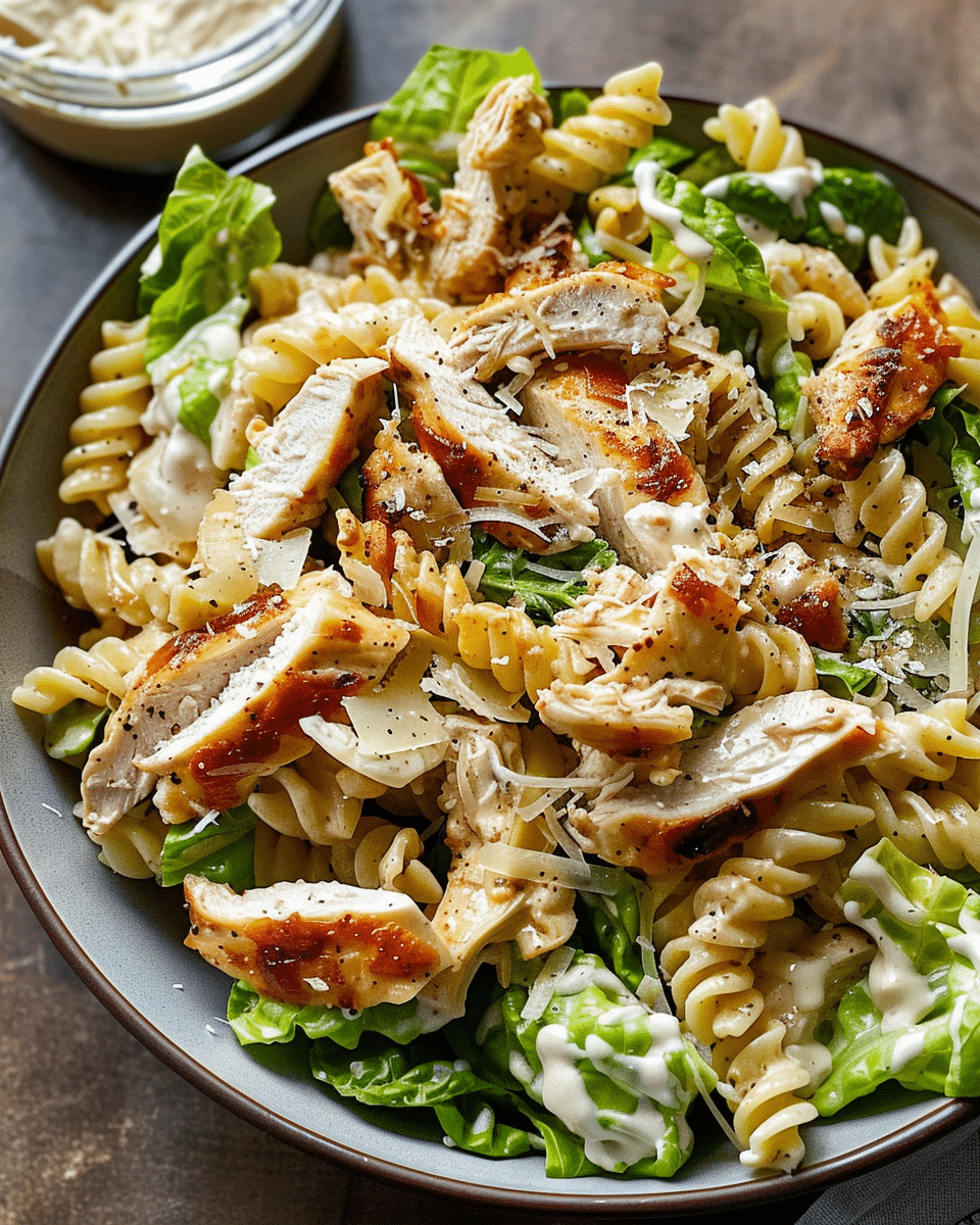 Chicken Caesar Pasta Salad
