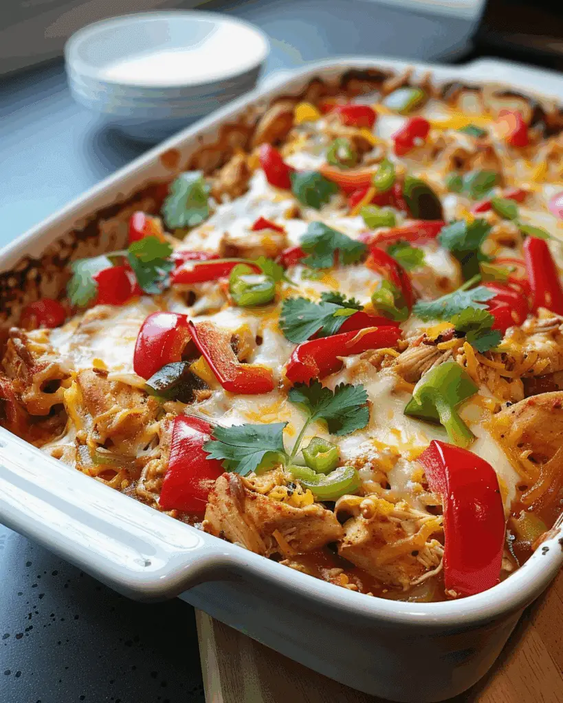Easy Fajita Chicken Casserole