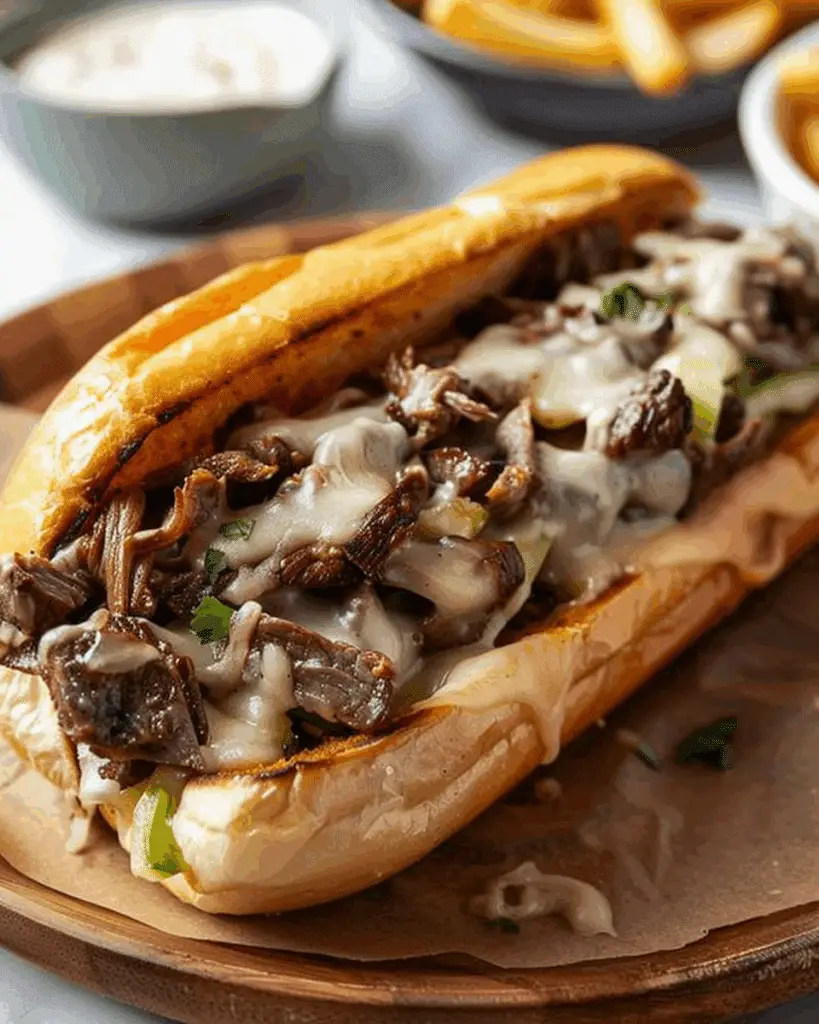 Classic Philly Cheesesteak Sandwich