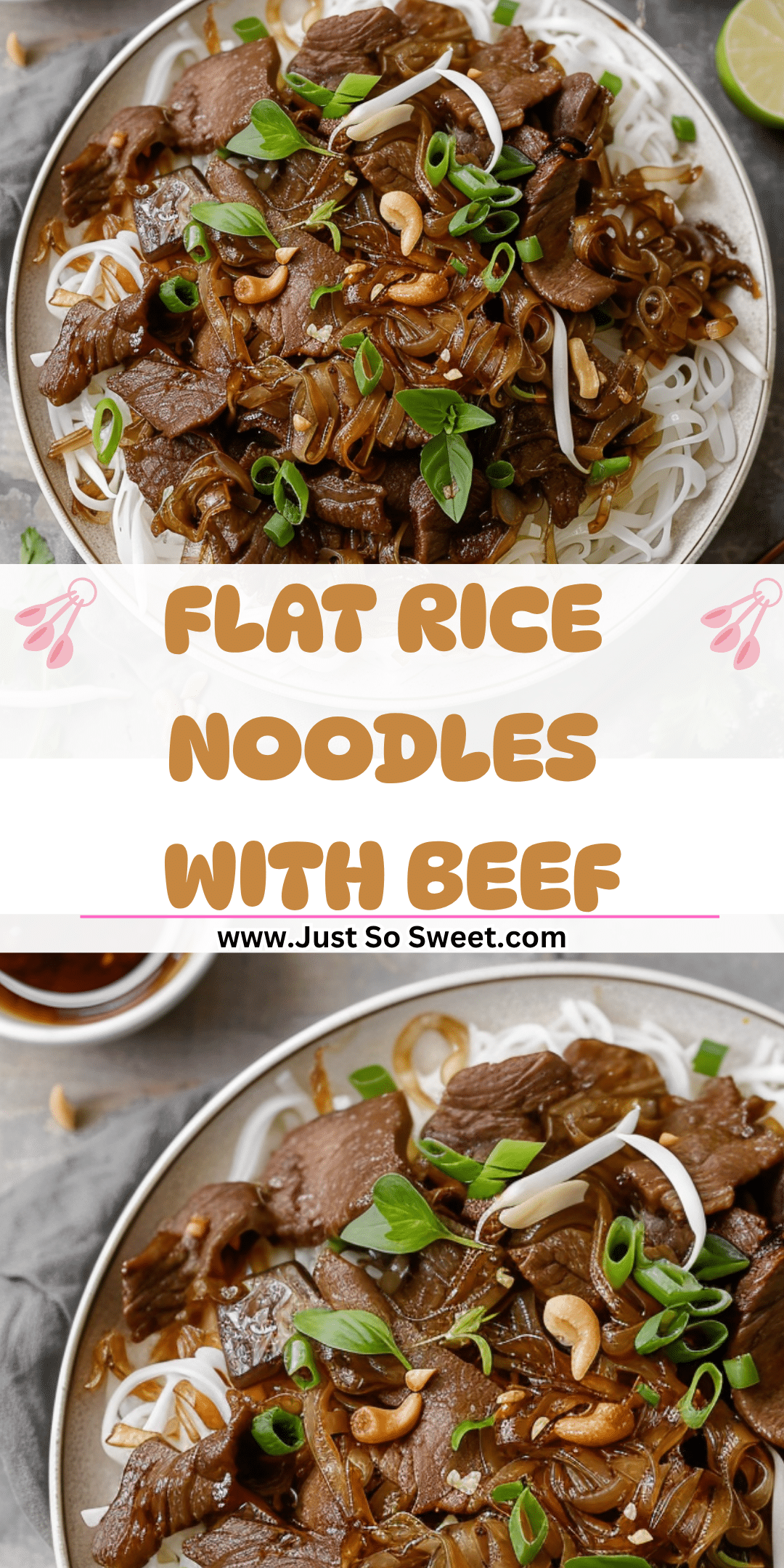 Flant Rice Flat Rice Noodles with Beef | Just So Sweet