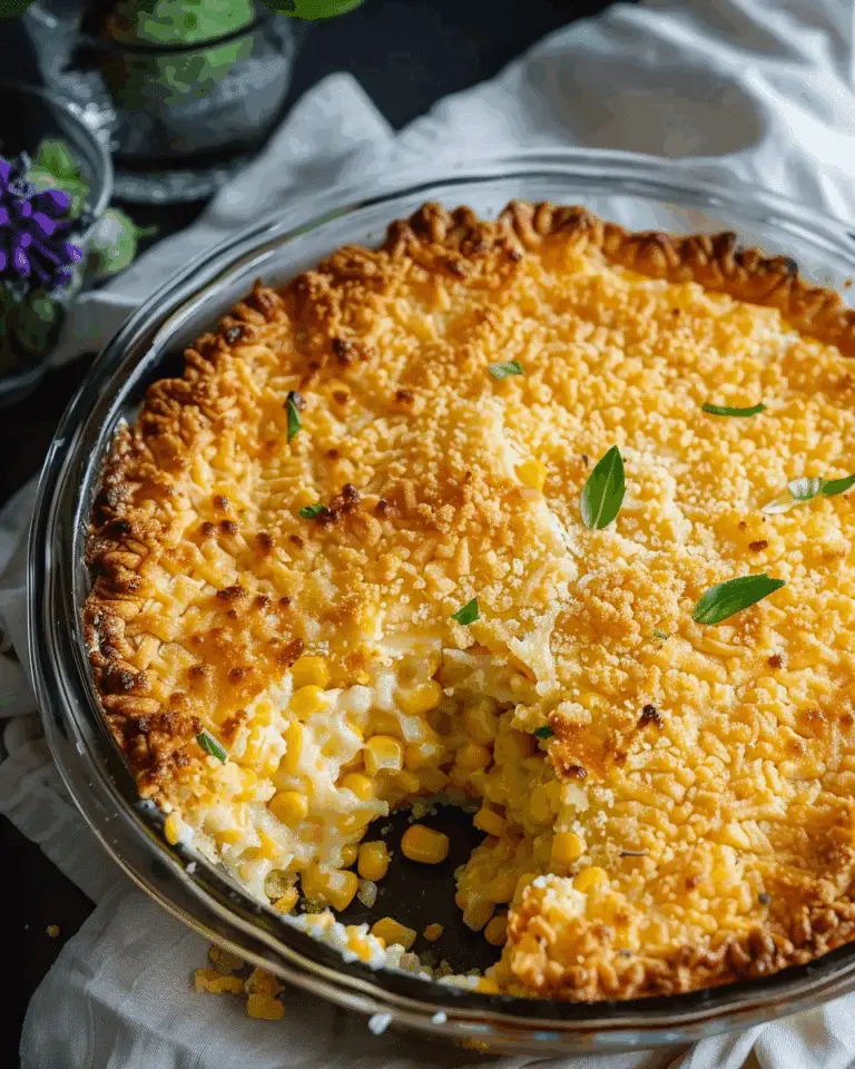 Cheddar Sweet Corn Pie