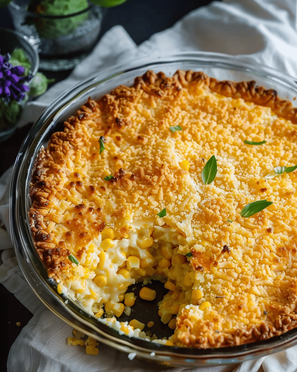 Cheddar Sweet Corn Pie