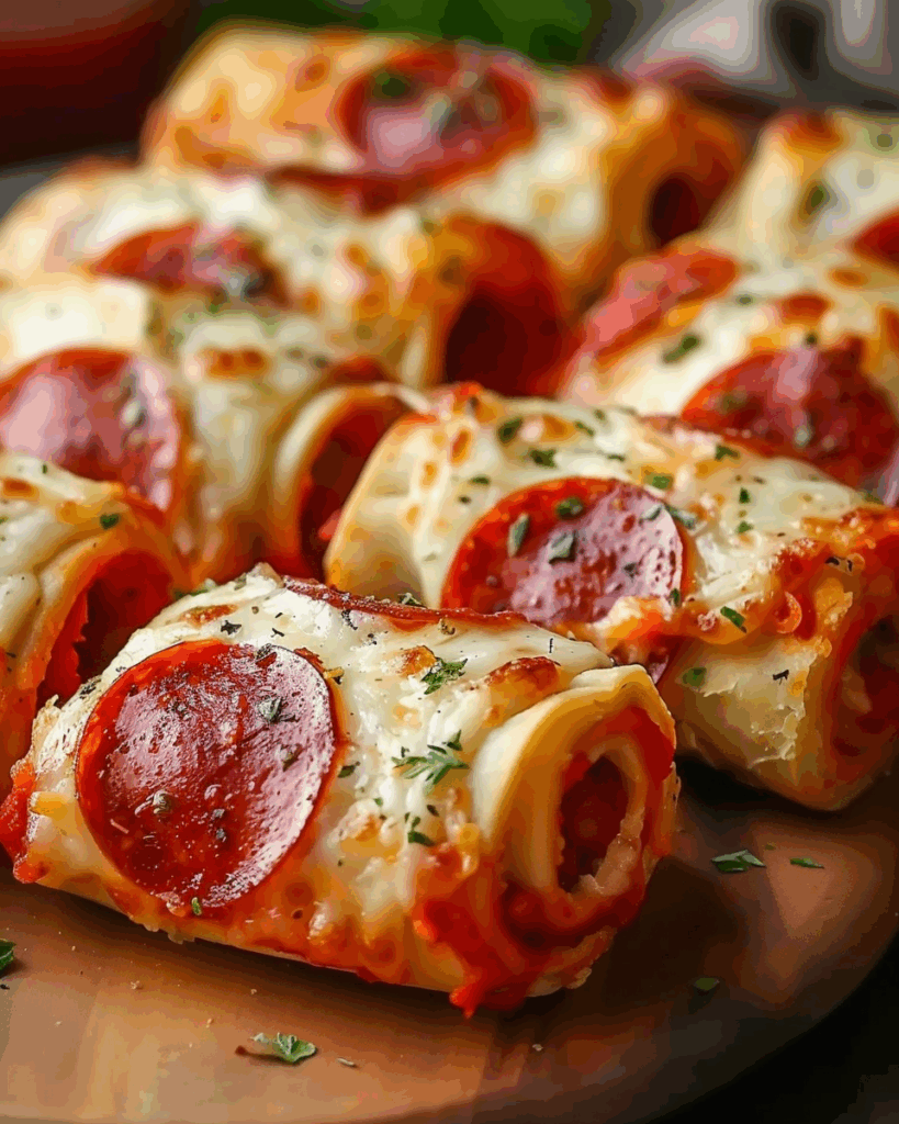 Cheesy Pepperoni Pizza Roll-Ups