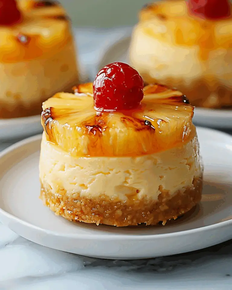 Mini Pineapple Upside-Down Cheesecakes