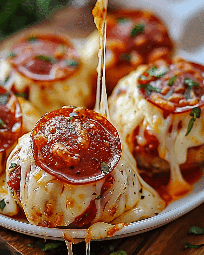 Cheesy Pepperoni Pizza Bombs