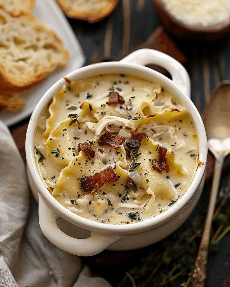 Creamy White Chicken Lasagna Soup