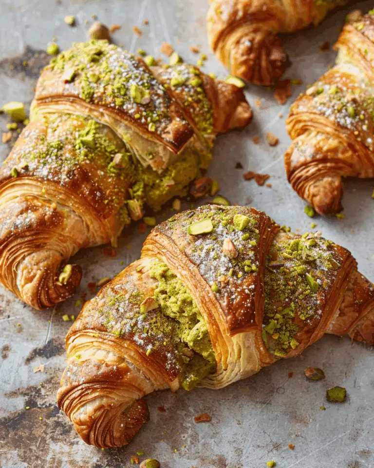 Vegan Pistachio Cream Croissants