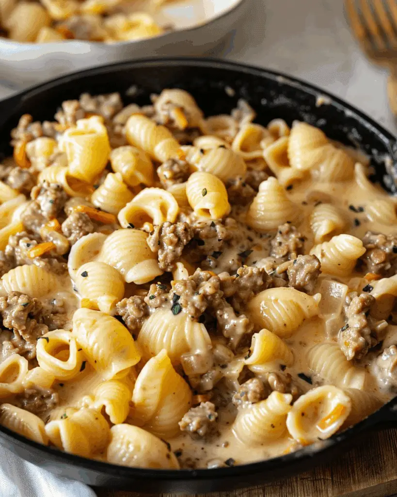 Creamy Beef and Shells: A Comfort Meal