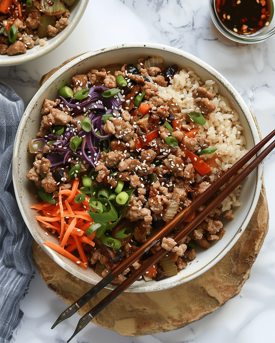 Ground Turkey Egg Roll in a Bowl