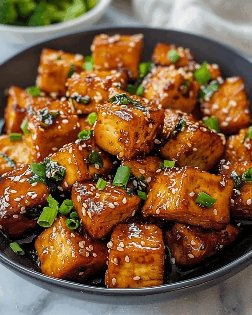 Crispy Honey Garlic Tofu