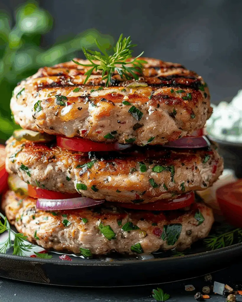 Greek Chicken Burgers