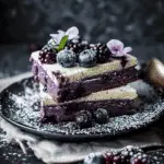 Flourless Blueberry Cake with Fresh Berries