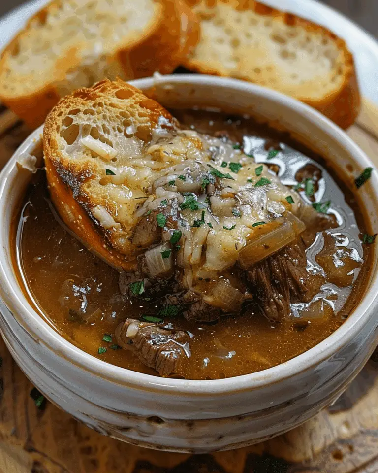 French Onion Beef Short Rib Soup