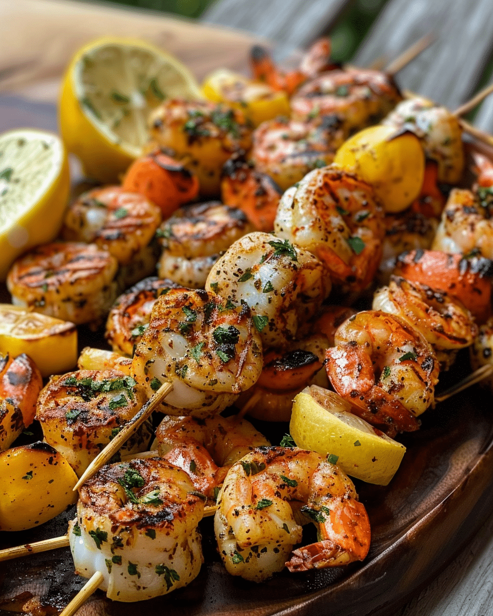 Grilled Seafood Boil Skewers
