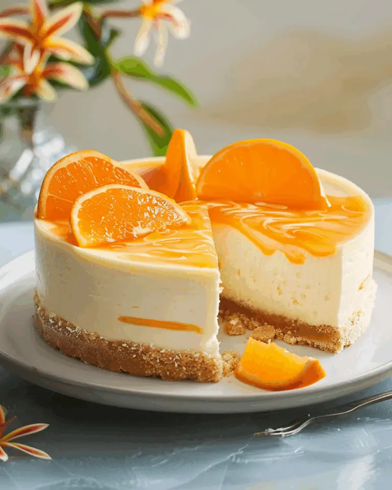 No‑Bake Creamsicle Cheesecake