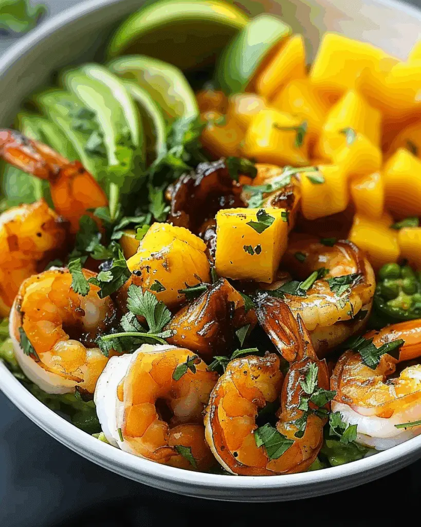 Shrimp Avocado Mango Bowls