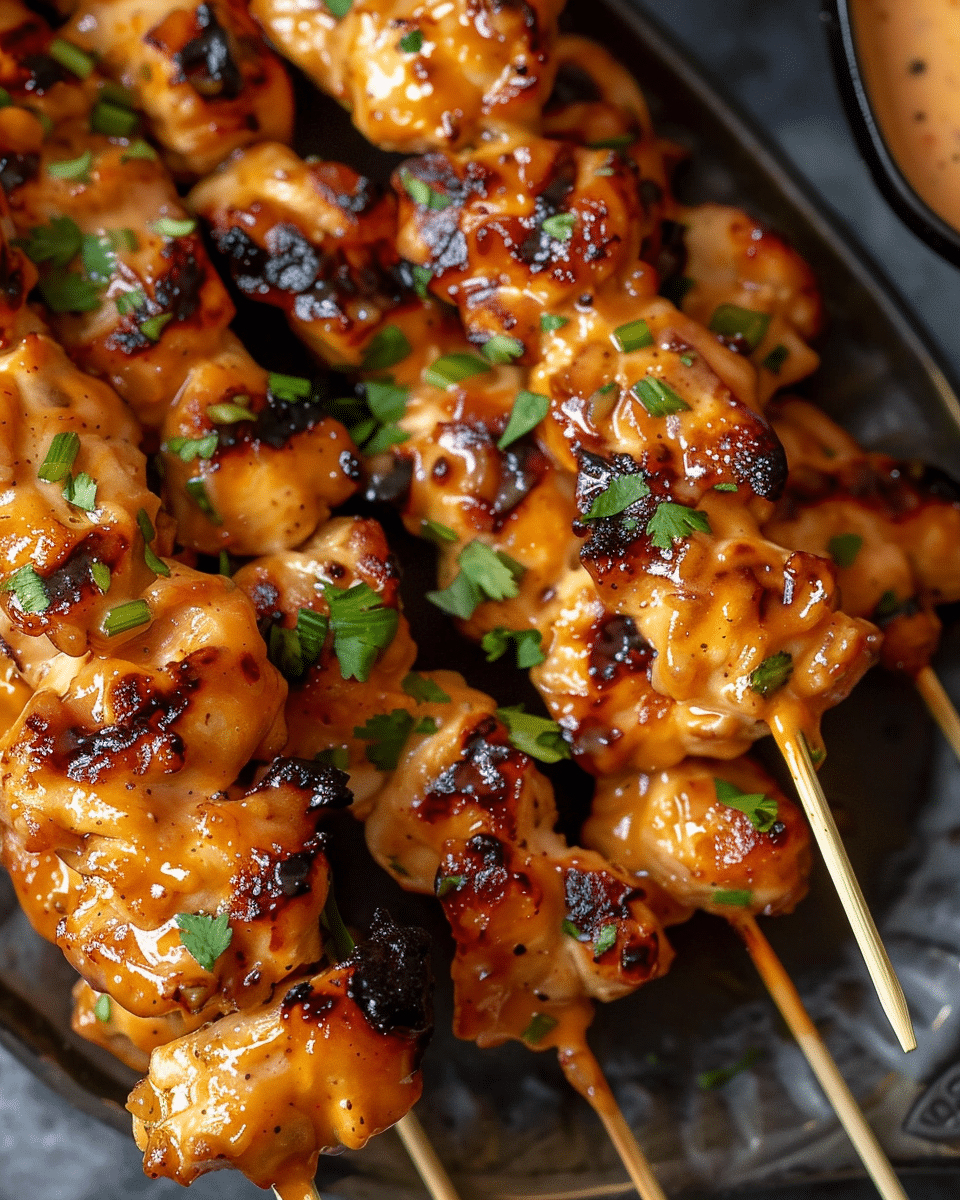 Bang Bang Chicken Skewers