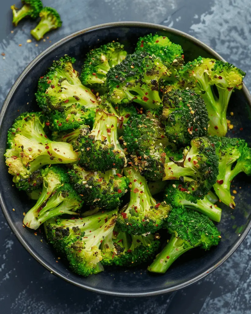 Crispy Garlic Air Fryer Broccoli