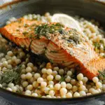 Herbed Salmon with Pearl Couscous