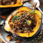 Stuffed Acorn Squash with Wild Rice
