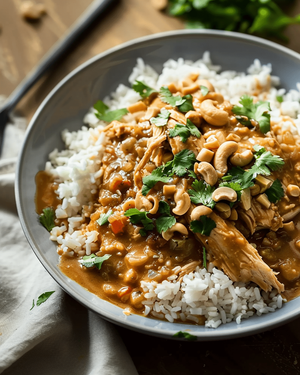 Slow Cooker Thai Peanut Chicken