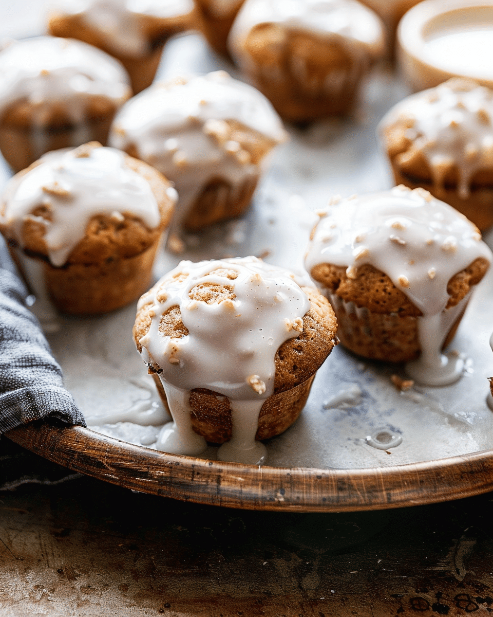 Mini Chai Muffins with Vanilla Bean Glaze