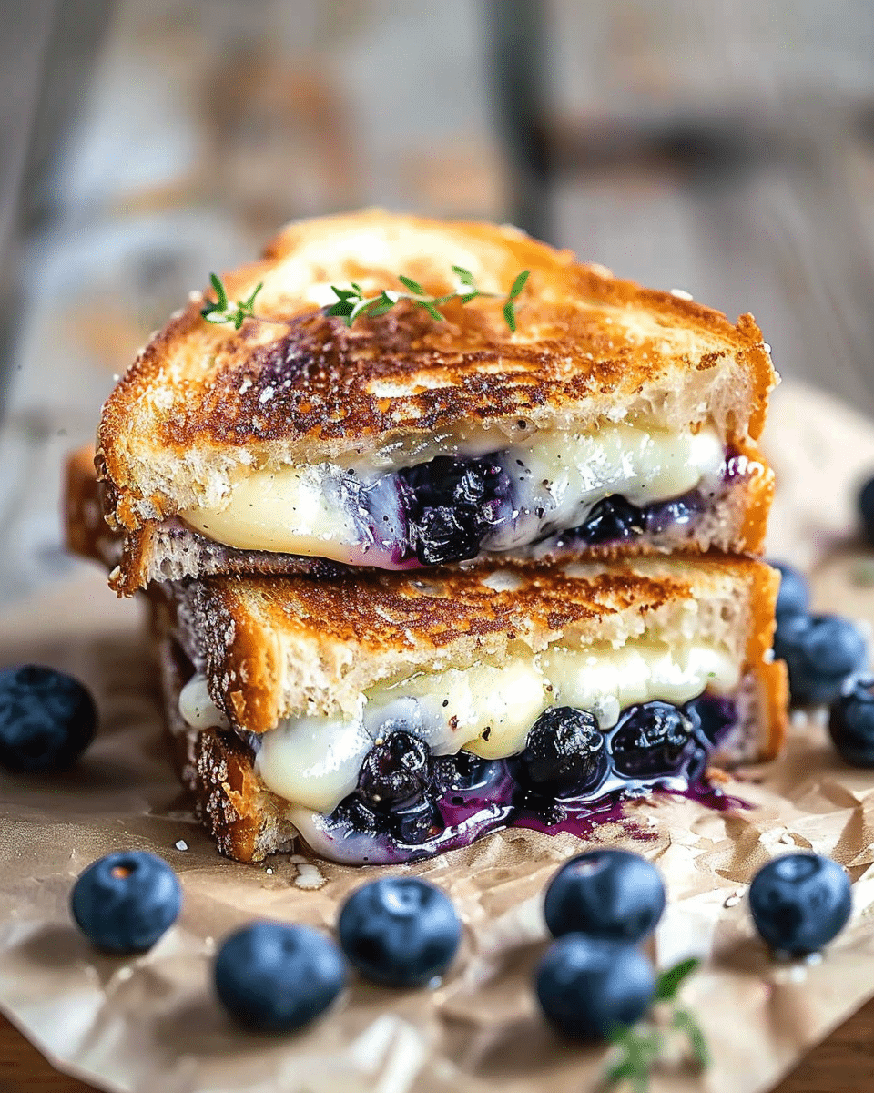 Crispy Blueberry Grilled Cheese