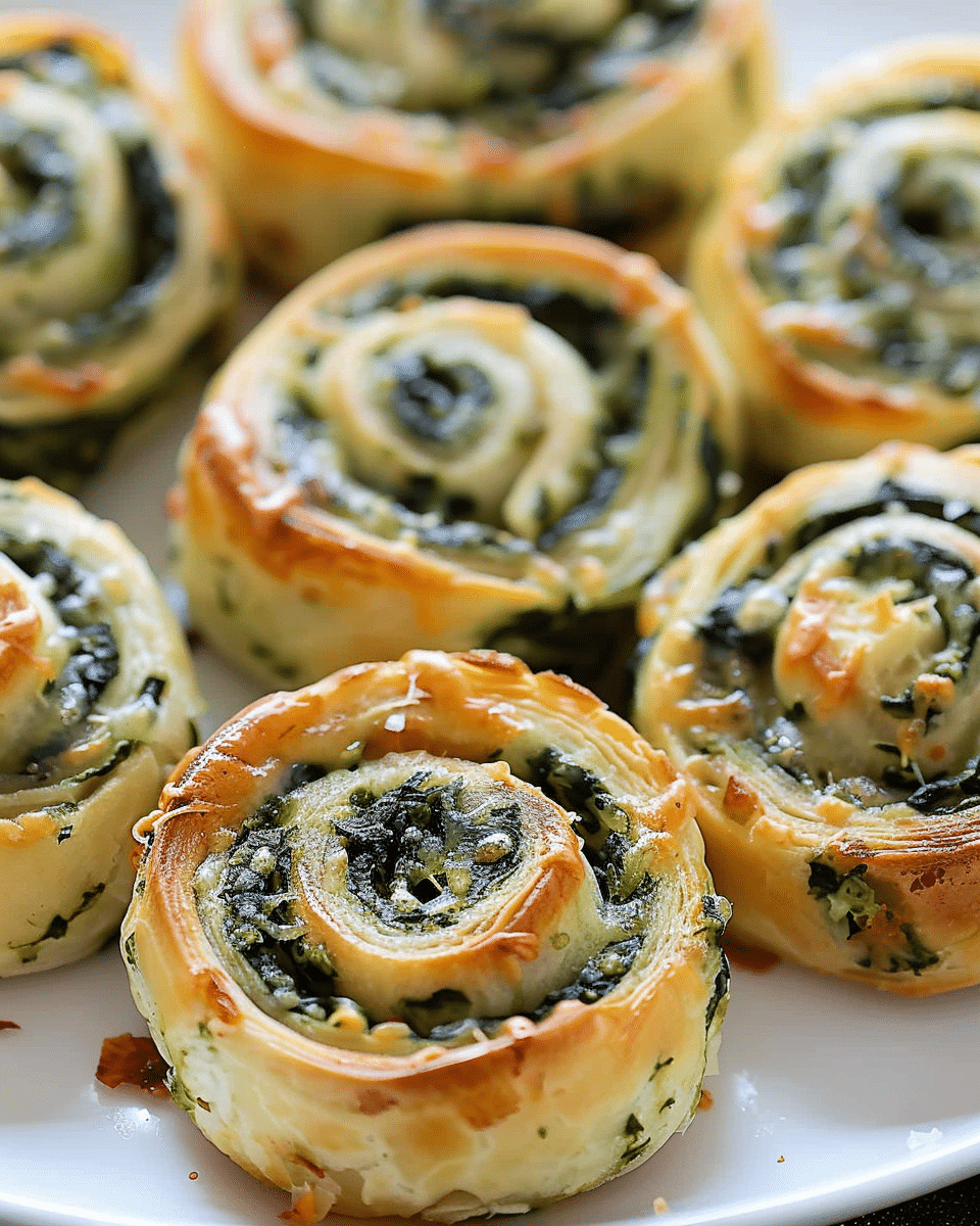 Cheesy Spinach Pinwheels