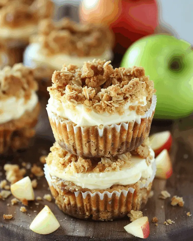 Apple Crisp Mini Cheesecakes