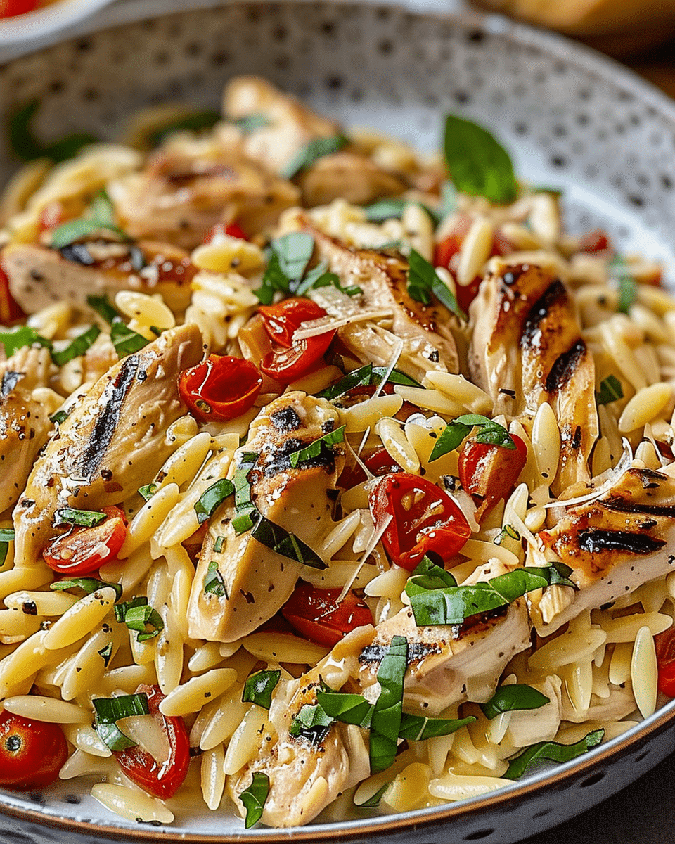 Creamy Tuscan Chicken Orzo