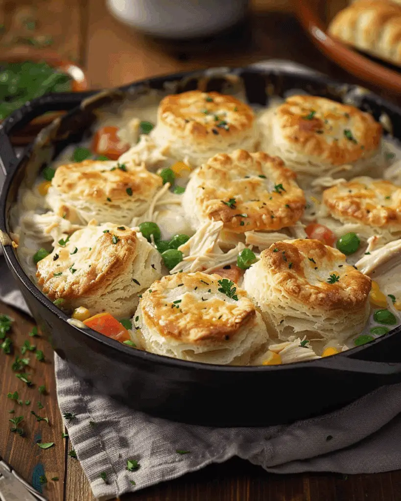 Chicken Pot Pie with Biscuits: A Comforting Classic