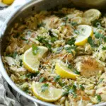 One‑Pot Lemon Chicken, Spinach & Asparagus Orzo
