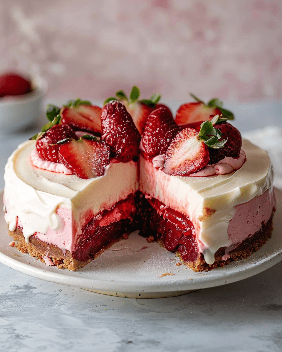 Strawberry Red Velvet Cheesecake