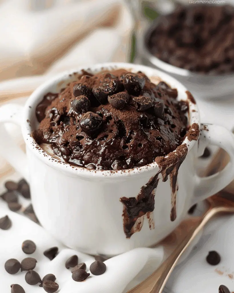 Air Fryer Chocolate Mug Cake
