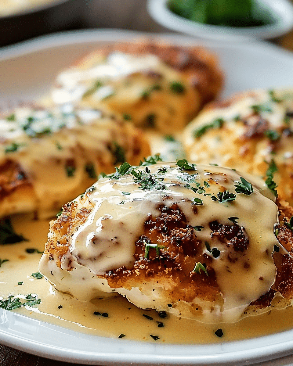 Chicken Pillows with Creamy Parmesan Sauce for Cozy Nights