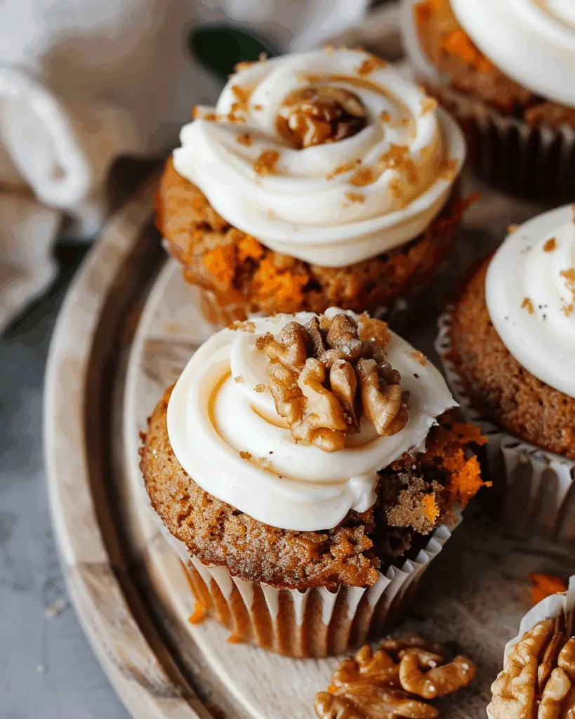Healthy Carrot Cake Cupcakes