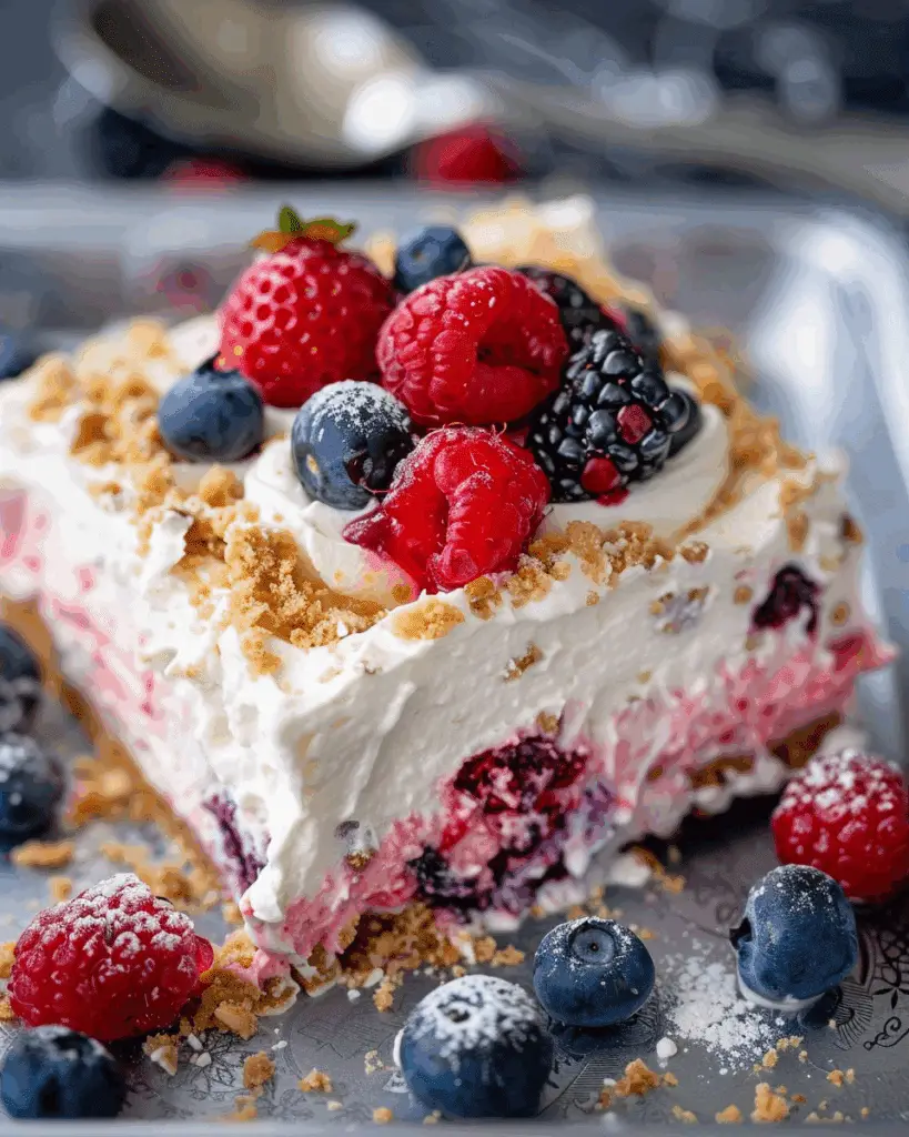 No Bake Berry Dessert Lush
