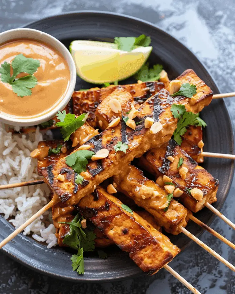 Tofu Satay with Peanut Sauce
