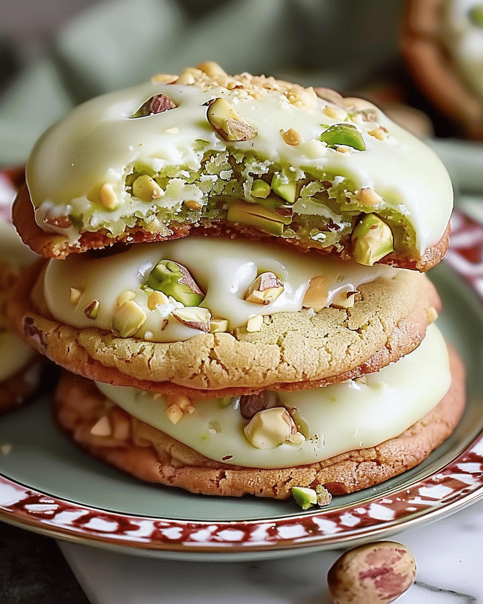 Pistachio Cream Stuffed Cookies