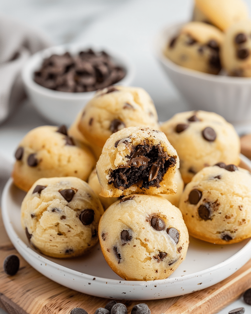 Air Fryer Chocolate Chip Pancake Bites