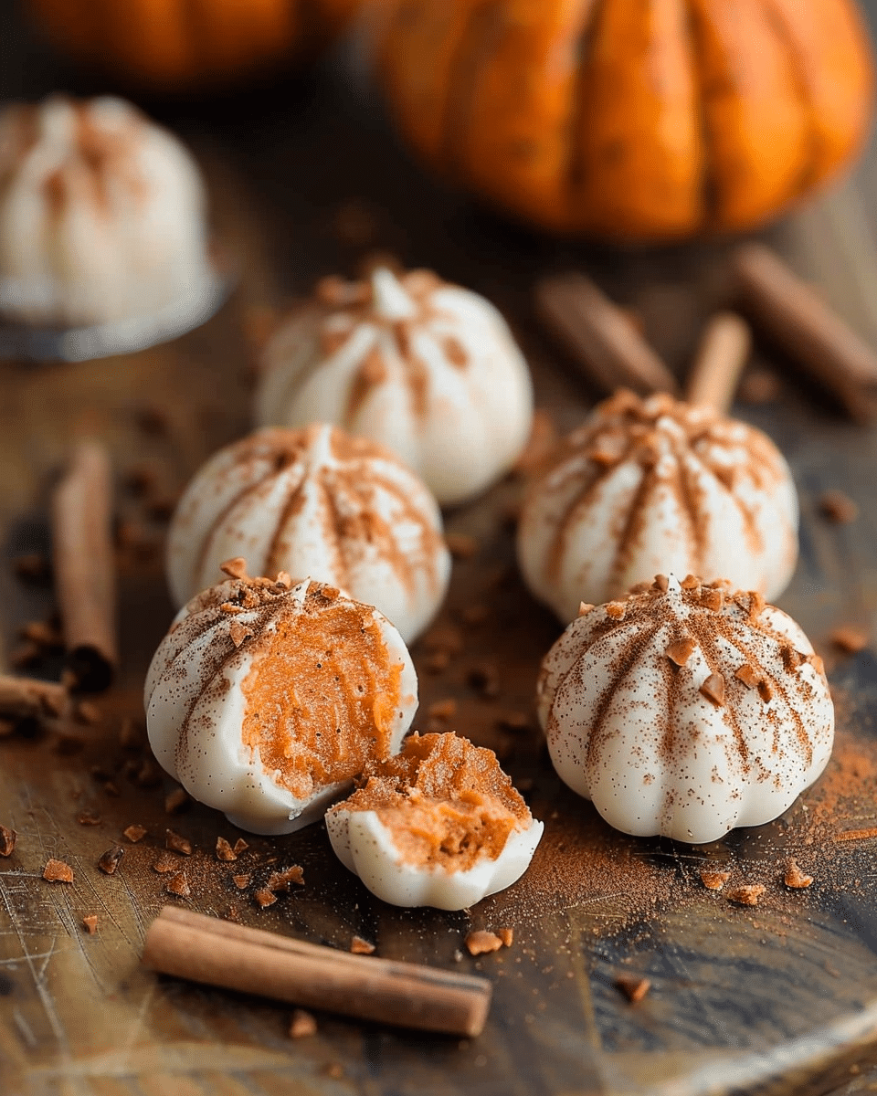 Pumpkin Cheesecake Truffles
