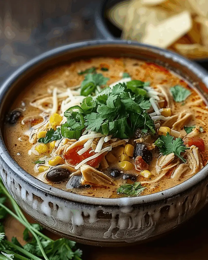 Cozy Crockpot Creamy Chicken Chili