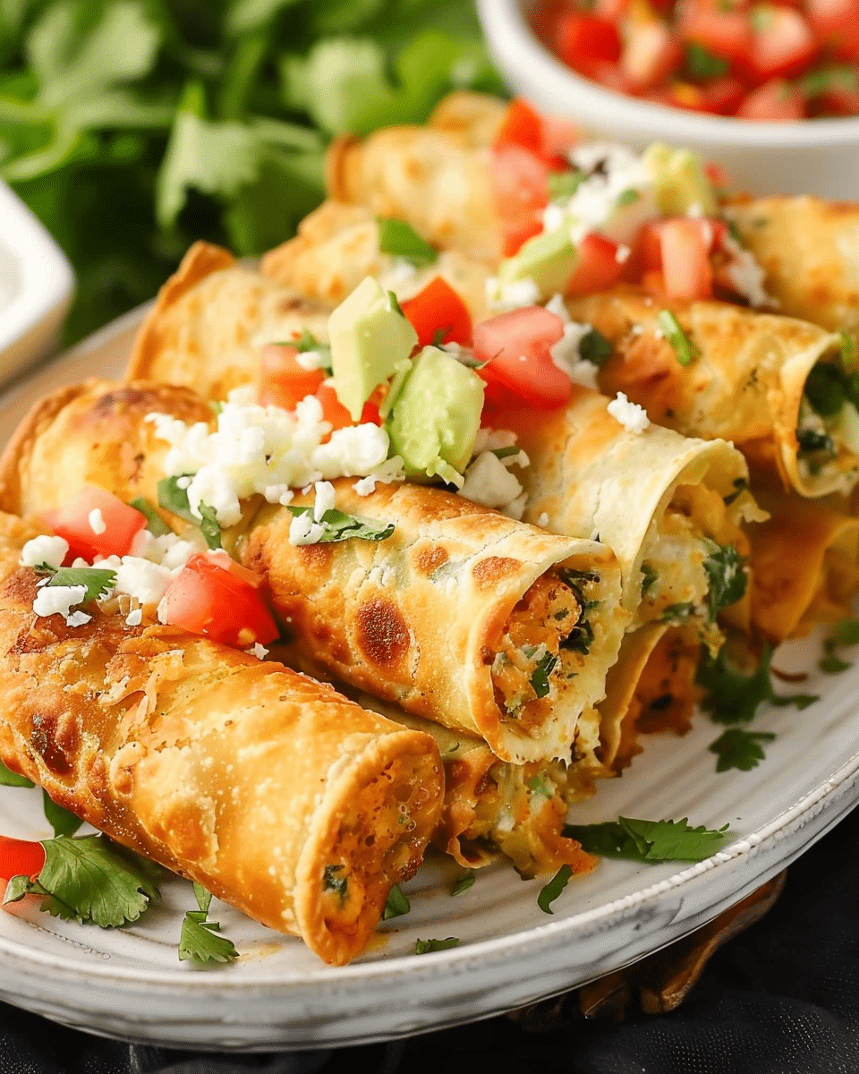 Chicken Cream Cheese Taquitos
