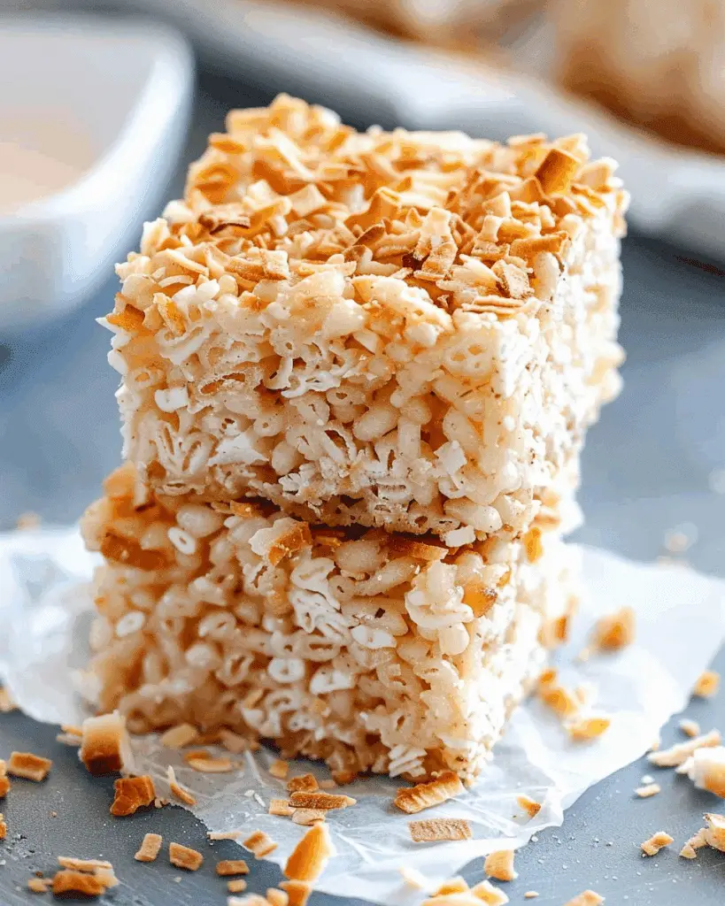 Toasted Coconut Rice Krispie Treats