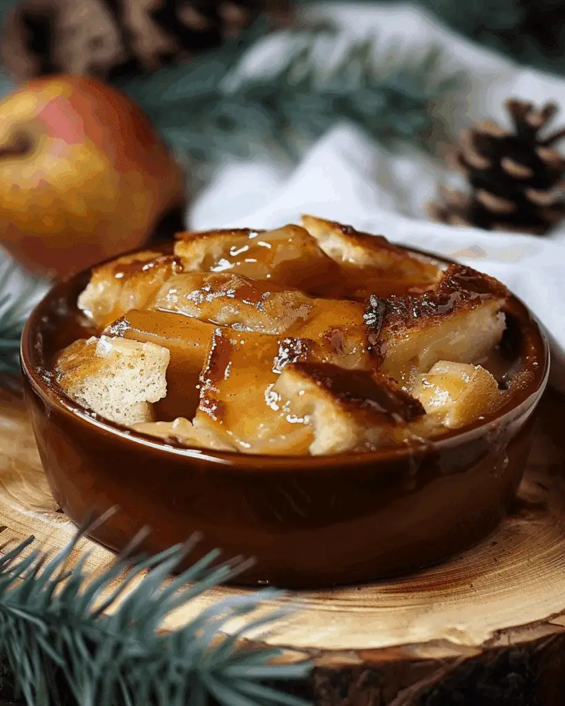 Cardamom Pear Bread Pudding